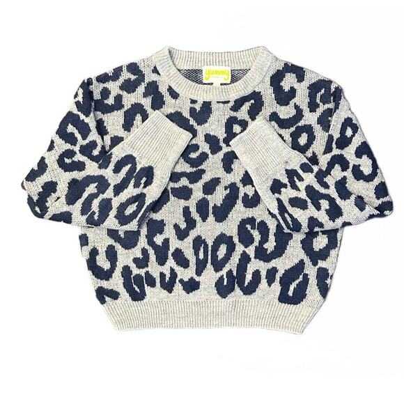 Women's Yummy Sweater Co. Leopard Easy Crewneck Sweater Size M NWT - Picture 2 of 6